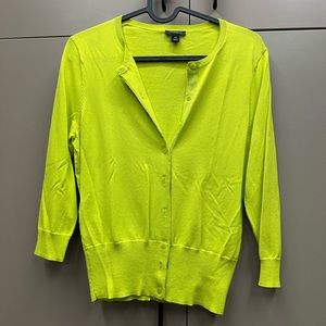 Neon green Ann Taylor cardigan